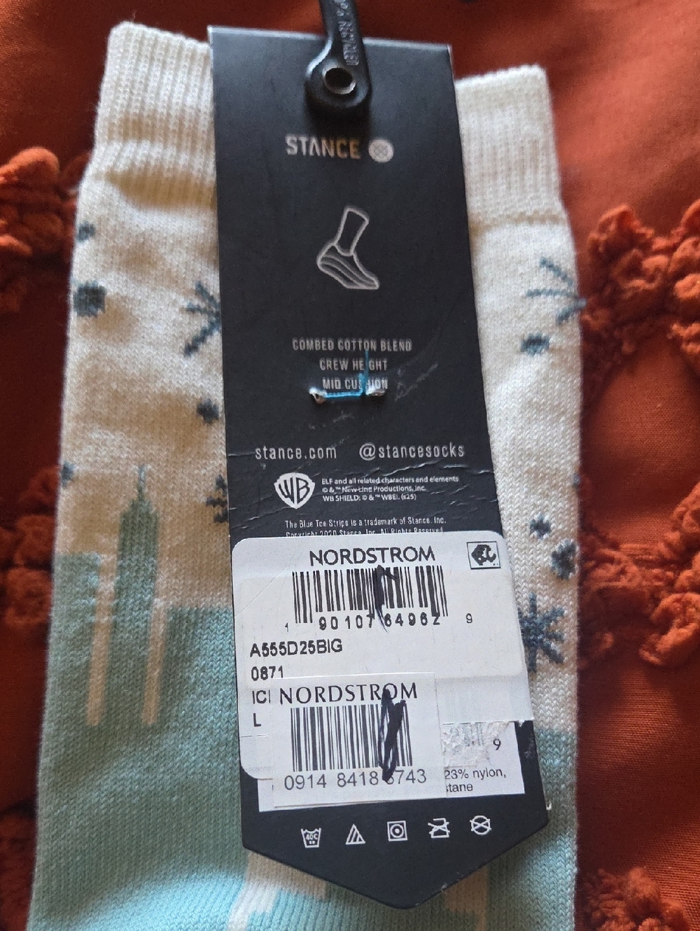 Stance Holiday Elf Crew Socks - Green & Yellow - Picture 5 of 5